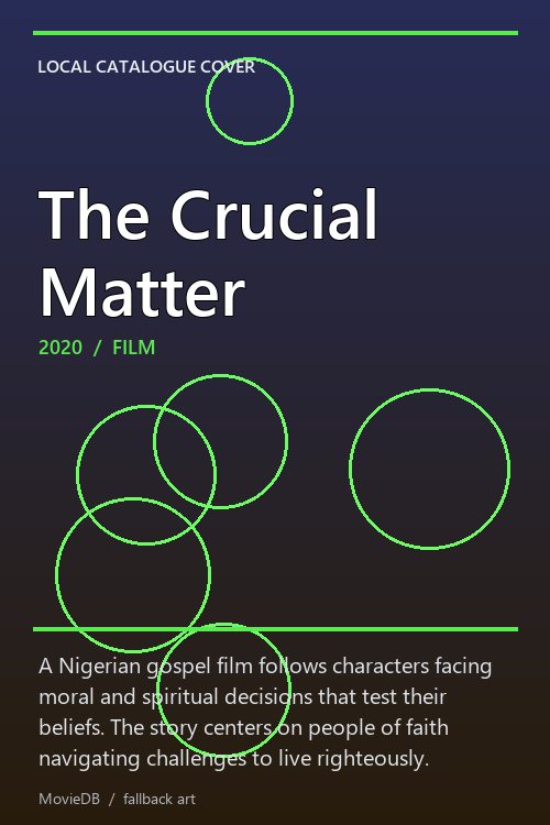 The Crucial Matter poster