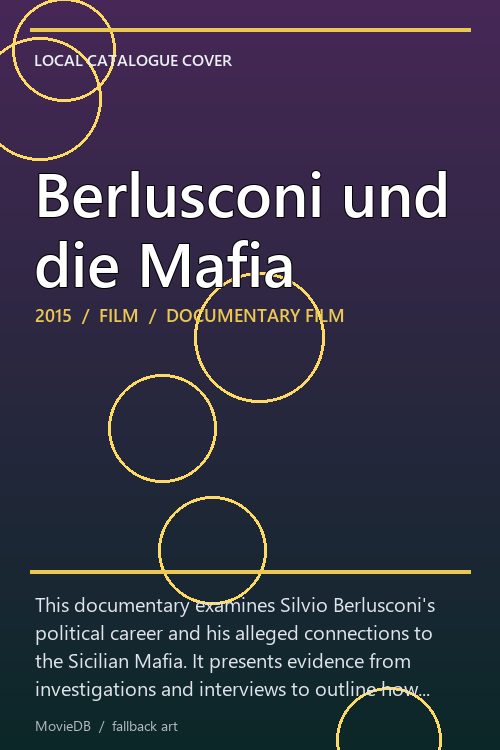 Berlusconi und die Mafia poster