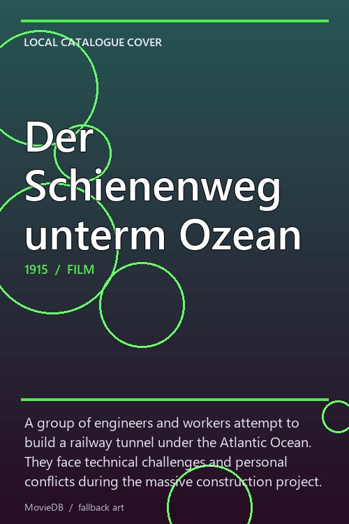 Der Schienenweg unterm Ozean poster
