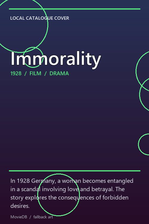 Immorality poster