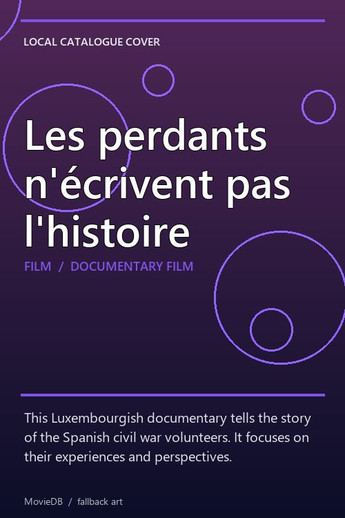 Les perdants n'écrivent pas l'histoire poster