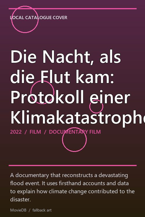 Die Nacht, als die Flut kam: Protokoll einer Klimakatastrophe poster