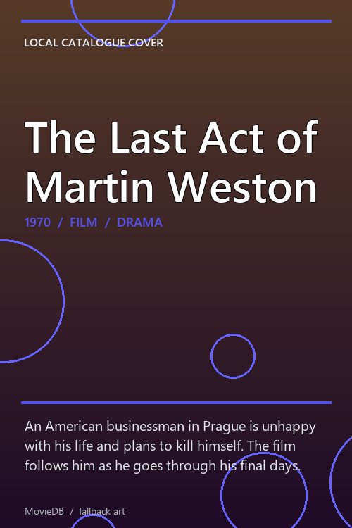 The Last Act of Martin Weston poster