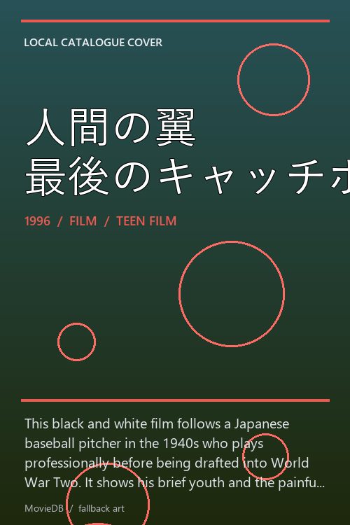人間の翼 最後のキャッチボール poster