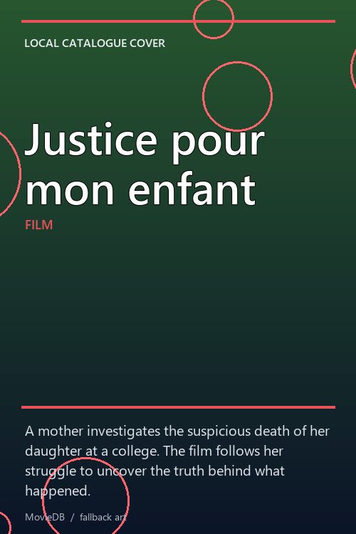 Justice pour mon enfant poster
