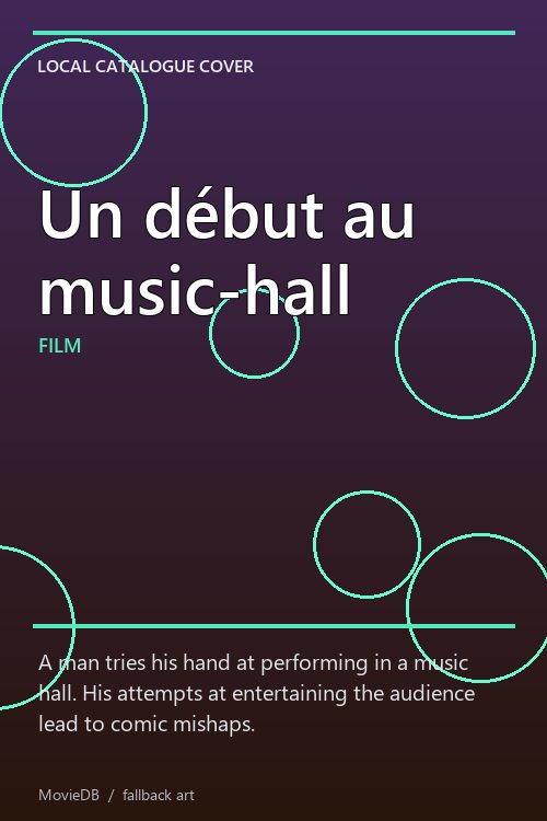Un début au music-hall poster