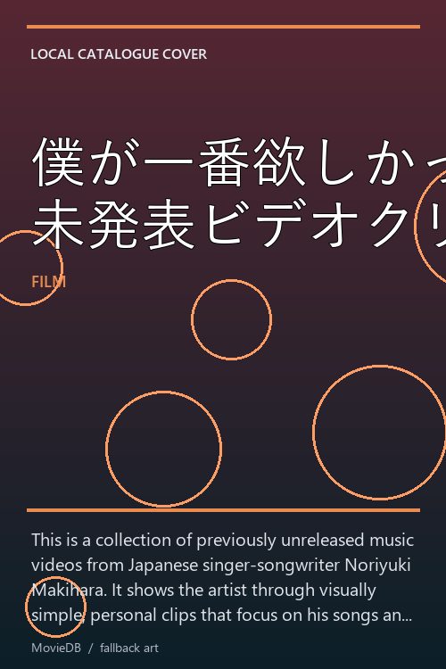 僕が一番欲しかったもの-槇原敬之 未発表ビデオクリップ集- poster