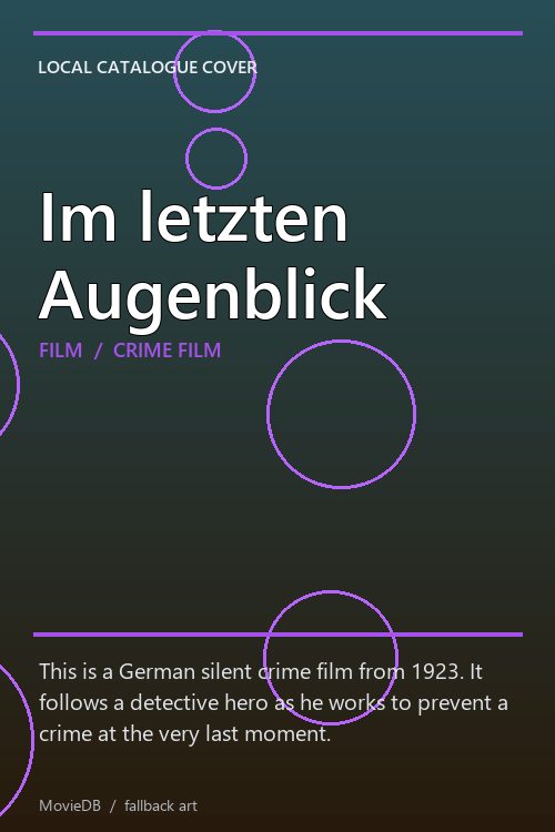 Im letzten Augenblick poster