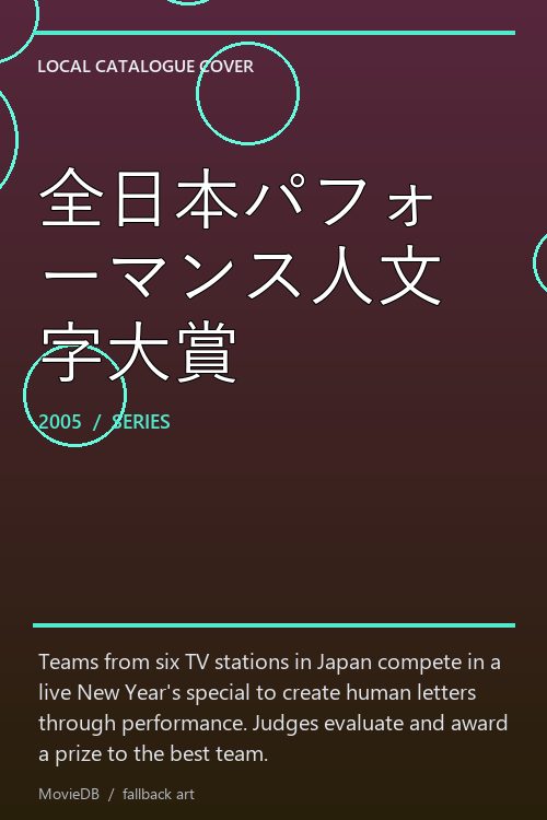 全日本パフォーマンス人文字大賞 poster