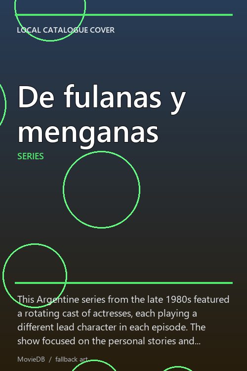 De fulanas y menganas poster