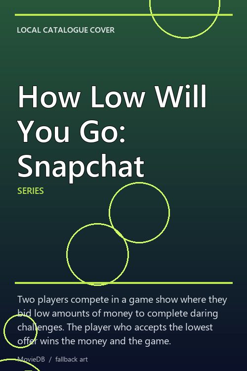 How Low Will You Go: Snapchat poster