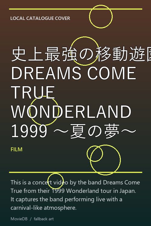 史上最強の移動遊園地 DREAMS COME TRUE WONDERLAND 1999 〜夏の夢〜 poster