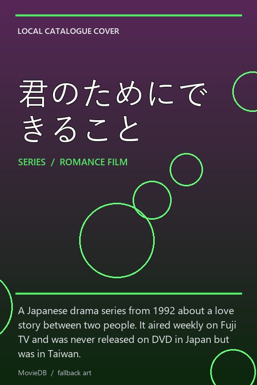 君のためにできること poster