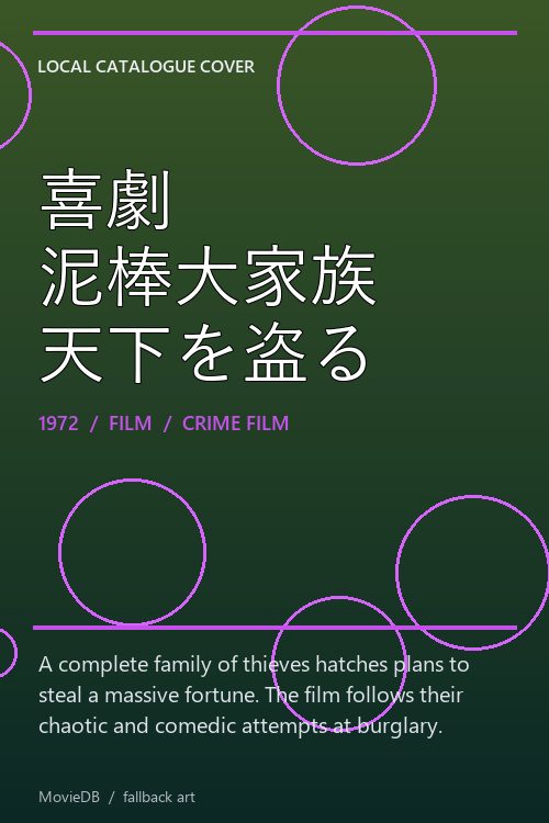 喜劇 泥棒大家族 天下を盗る poster