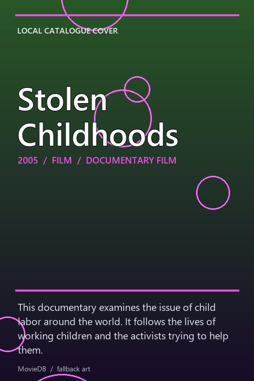 Stolen Childhoods poster