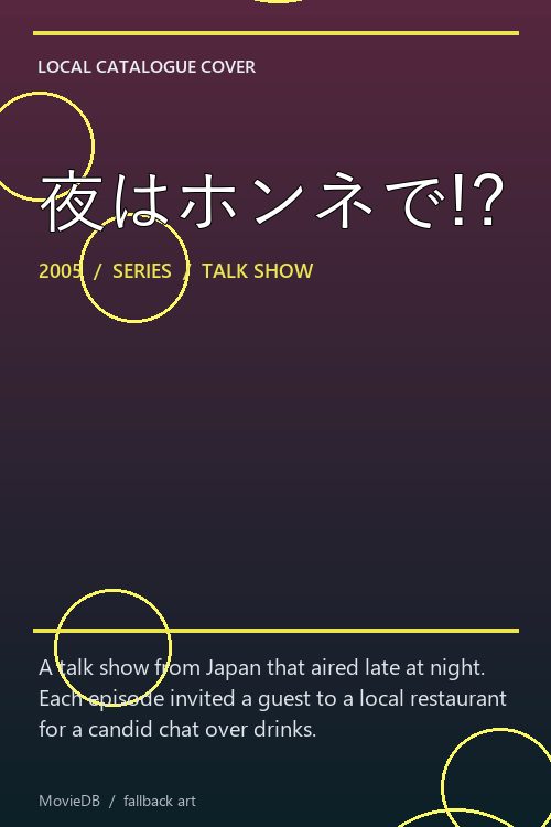 夜はホンネで!? poster