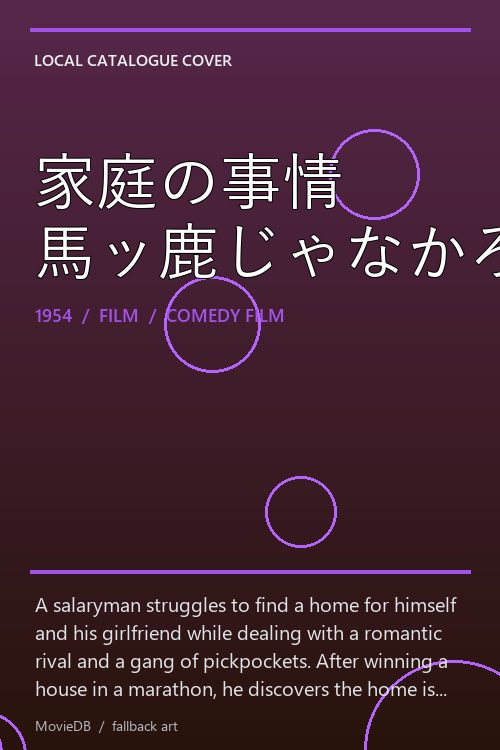 家庭の事情 馬ッ鹿じゃなかろかの巻 poster
