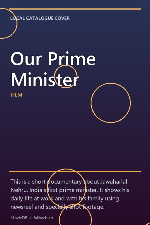 Our Prime Minister poster