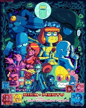 Rick + Morty in the Eternal Nightmare Machine poster