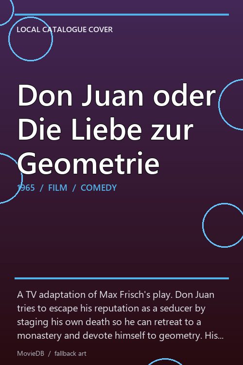 Don Juan oder Die Liebe zur Geometrie poster