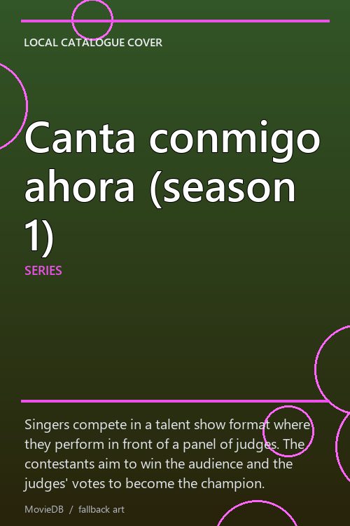 Canta conmigo ahora (season 1) poster