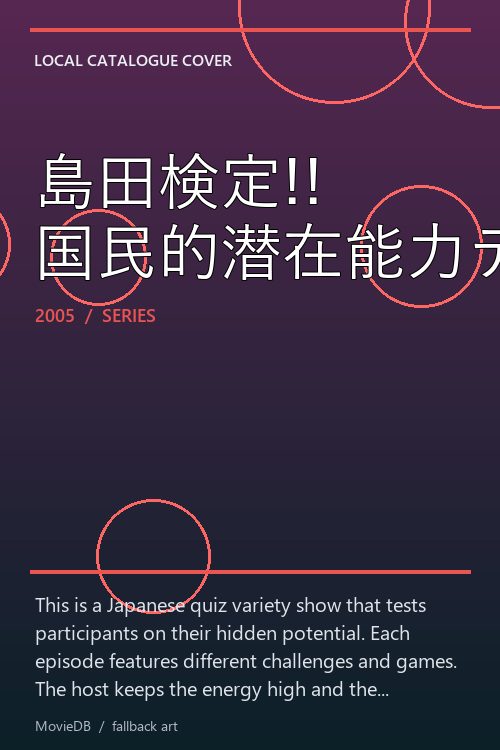 島田検定!! 国民的潜在能力テスト poster