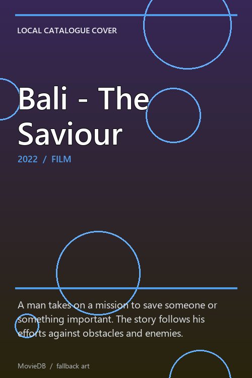 Bali - The Saviour poster