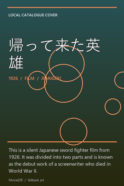 帰って来た英雄 poster
