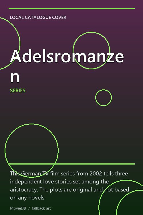 Adelsromanzen poster