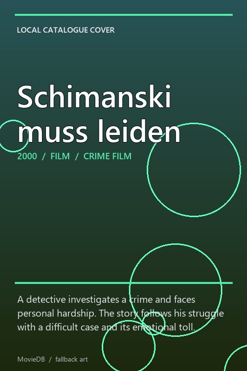 Schimanski muss leiden poster