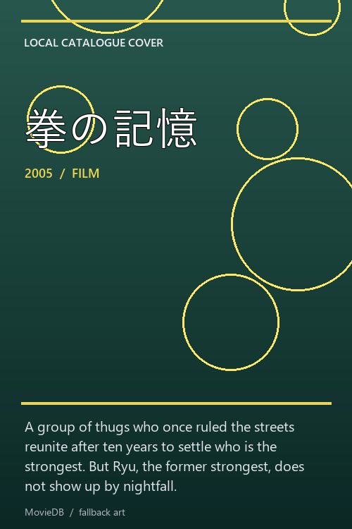 拳の記憶 poster