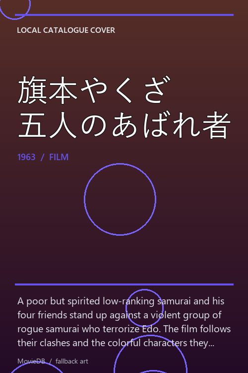旗本やくざ 五人のあばれ者 poster