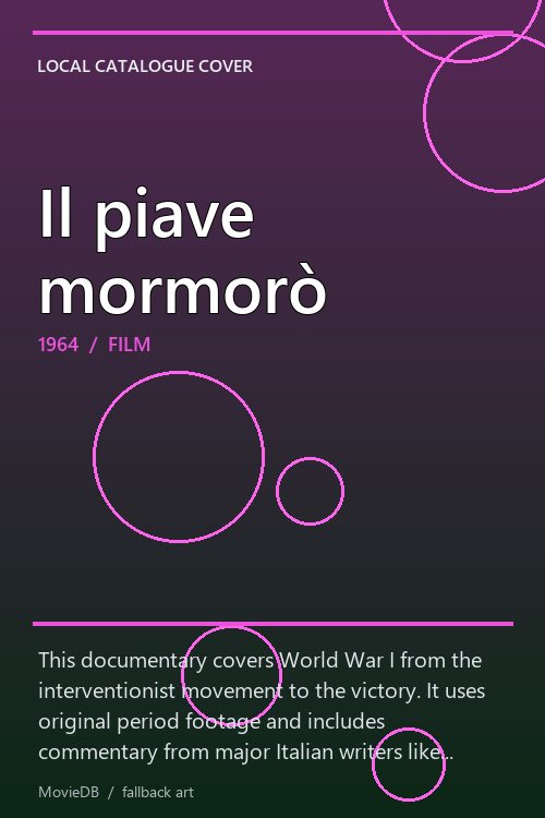 Il piave mormorò poster