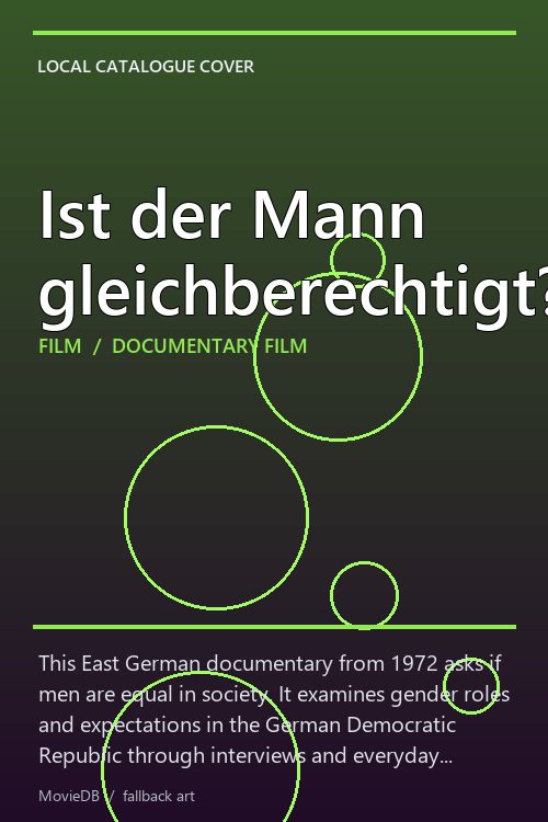 Ist der Mann gleichberechtigt? poster