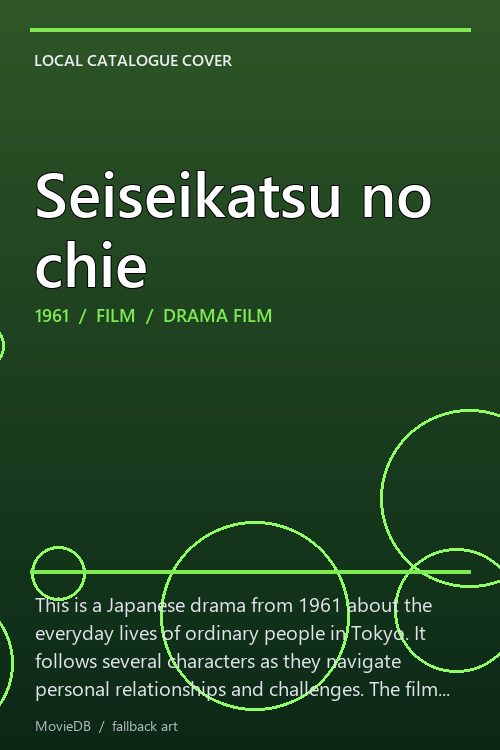 Seiseikatsu no chie poster