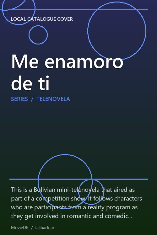 Me enamoro de ti poster