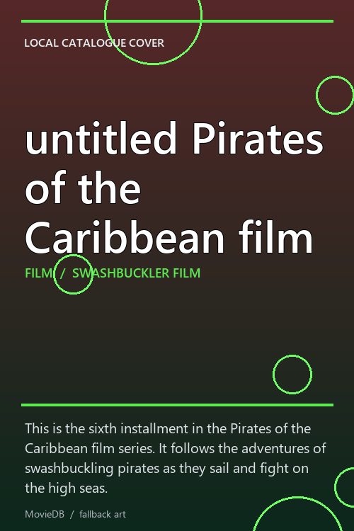 untitled Pirates of the Caribbean film poster