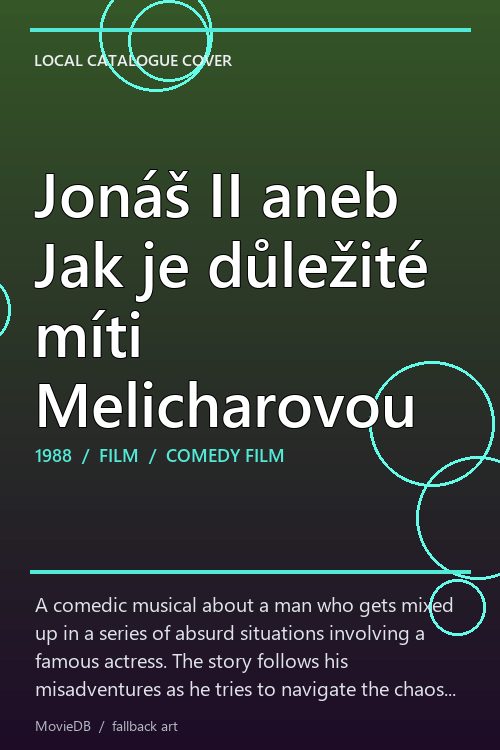 Jonáš II aneb Jak je důležité míti Melicharovou poster