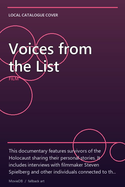 Voices from the List poster