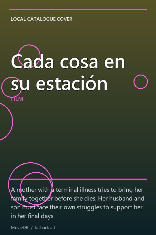 Cada cosa en su estación poster