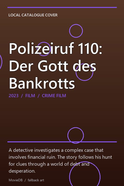 Polizeiruf 110: Der Gott des Bankrotts poster