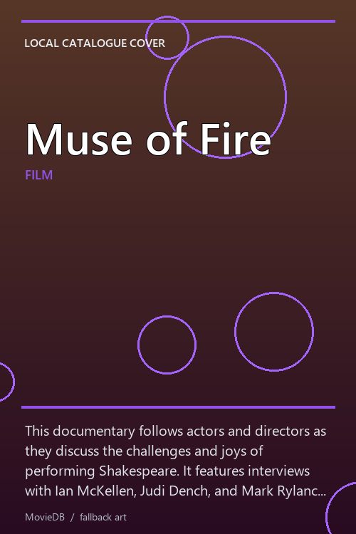Muse of Fire poster