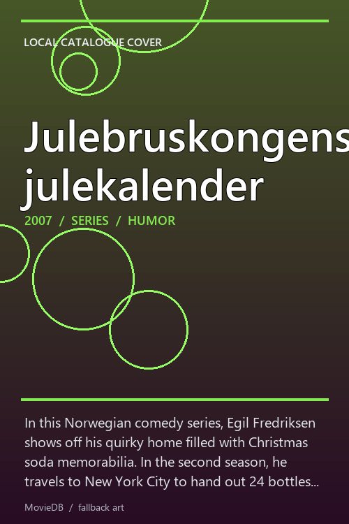 Julebruskongens julekalender poster