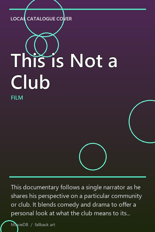 This is Not a Club poster