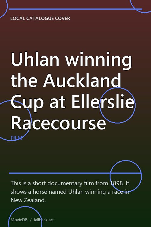 Uhlan winning the Auckland Cup at Ellerslie Racecourse poster