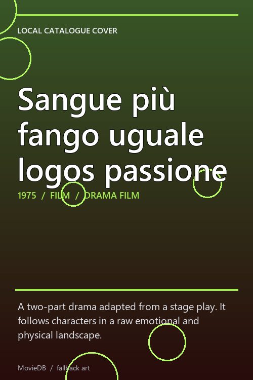 Sangue più fango uguale logos passione poster