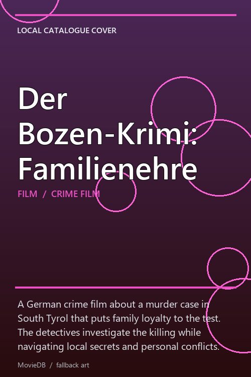 Der Bozen-Krimi: Familienehre poster
