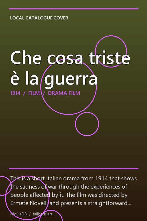Che cosa triste è la guerra poster