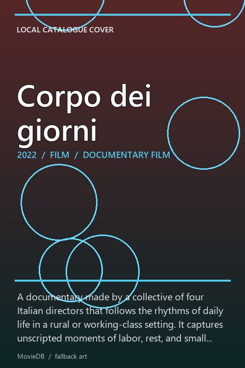 Corpo dei giorni poster