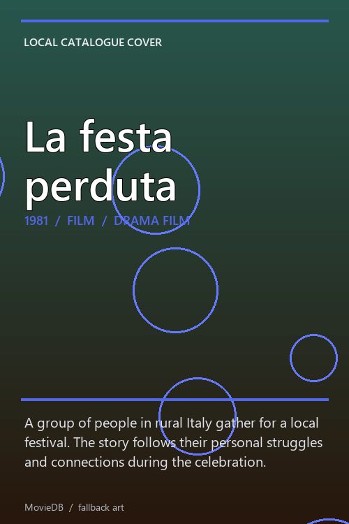 La festa perduta poster